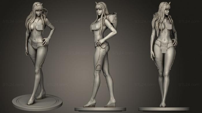 Статуэтки девушки (Ноль Два, STKGL_1732) 3D модель для ЧПУ станка